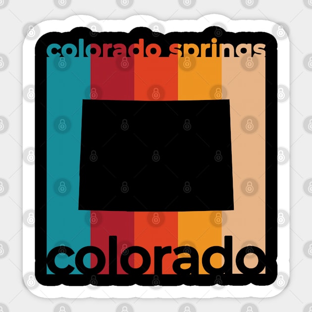 Colorado Springs Colorado Retro Sticker by easytees